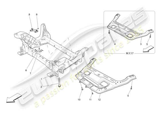 a part diagram from the Maserati Levante GTS (2020) parts catalogue