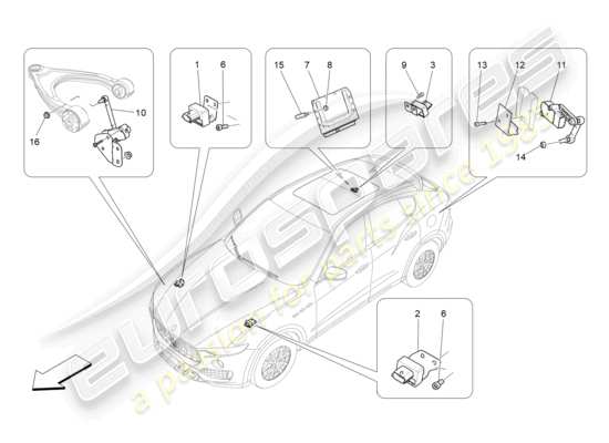 a part diagram from the Maserati Levante parts catalogue