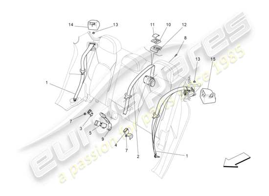 a part diagram from the Maserati Levante GTS (2020) parts catalogue