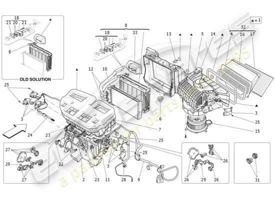 a part diagram from the Maserati Levante GTS (2020) parts catalogue