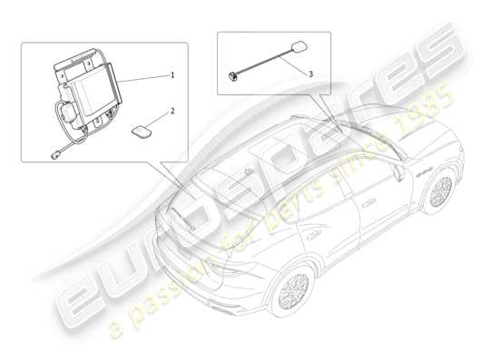 a part diagram from the Maserati Levante GTS (2020) parts catalogue