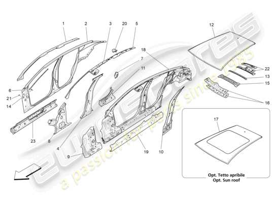 a part diagram from the Maserati Levante GTS (2020) parts catalogue