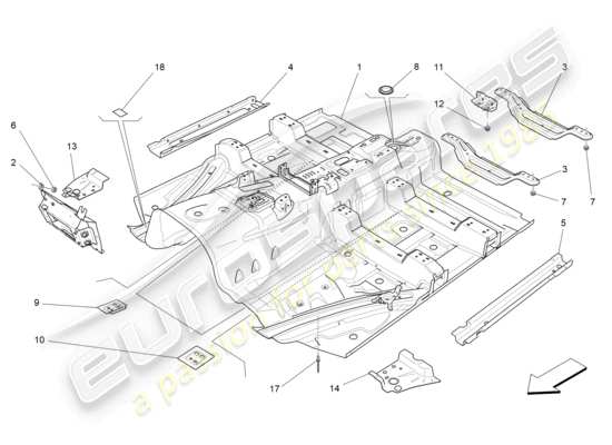 a part diagram from the Maserati Levante GTS (2020) parts catalogue