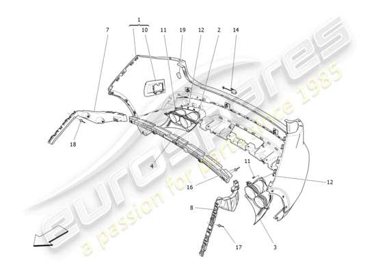 a part diagram from the Maserati Levante GTS (2020) parts catalogue