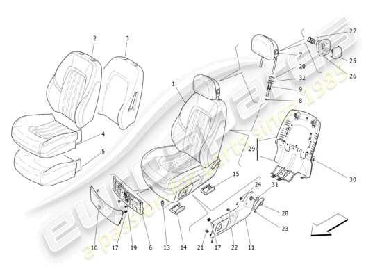 a part diagram from the Maserati Levante parts catalogue