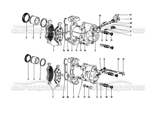 a part diagram from the Ferrari 328 parts catalogue