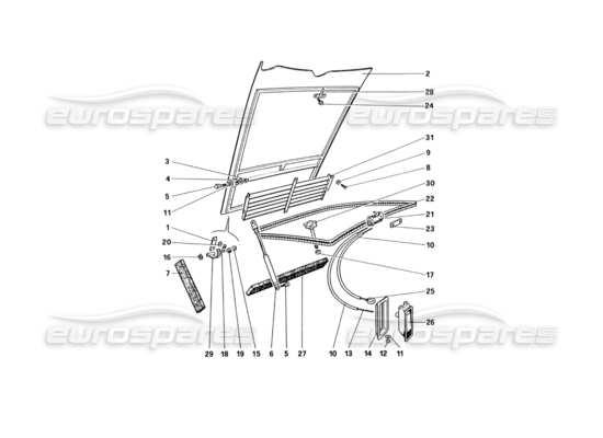 a part diagram from the Ferrari 328 (1985) parts catalogue