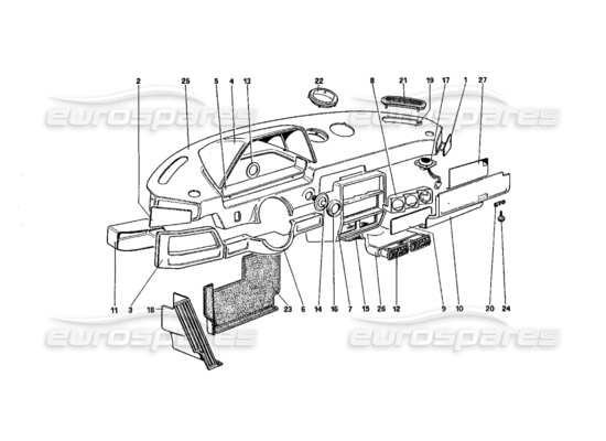 a part diagram from the Ferrari 328 parts catalogue