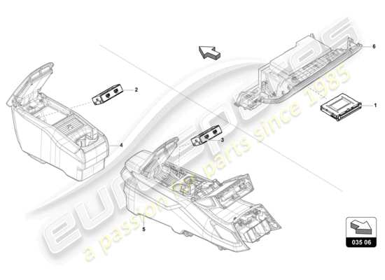 a part diagram from the Lamborghini Urus parts catalogue