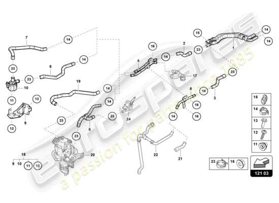 a part diagram from the Lamborghini Urus (2022) parts catalogue