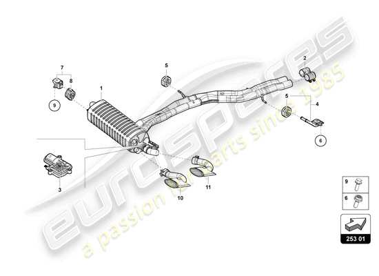 a part diagram from the Lamborghini Urus parts catalogue