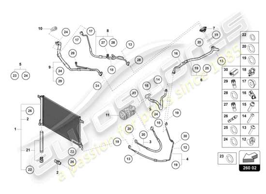 a part diagram from the Lamborghini Urus parts catalogue