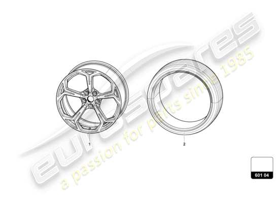 a part diagram from the Lamborghini Urus parts catalogue