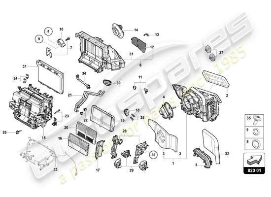 a part diagram from the Lamborghini Urus parts catalogue