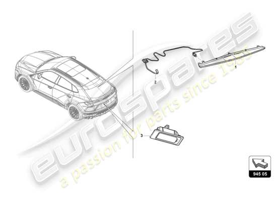 a part diagram from the Lamborghini Urus parts catalogue