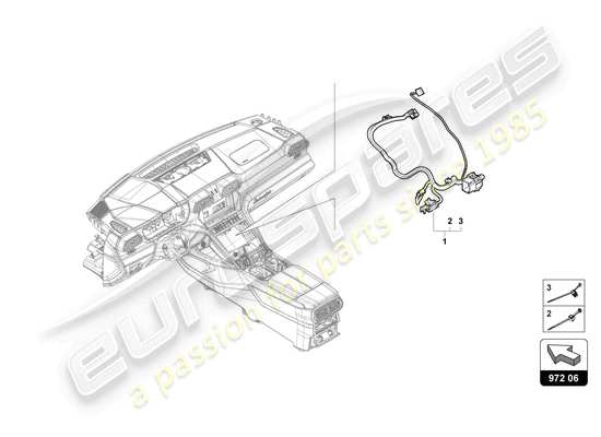 a part diagram from the Lamborghini Urus parts catalogue