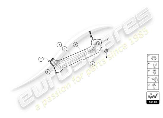 a part diagram from the Lamborghini Huracan Sterrato parts catalogue