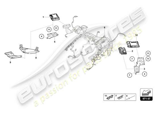 a part diagram from the Lamborghini Huracan Sterrato parts catalogue