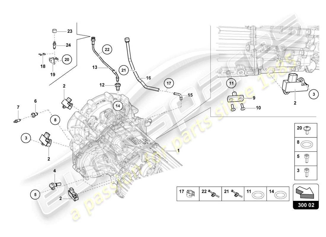 Lamborghini Sian Roadster (2021) Sensors Part Diagram