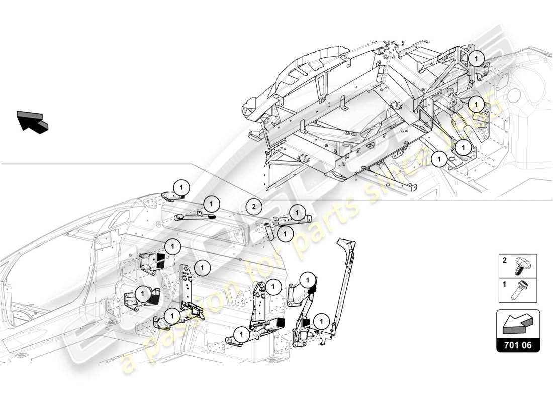 Lamborghini Sian Roadster (2021) fasteners Part Diagram