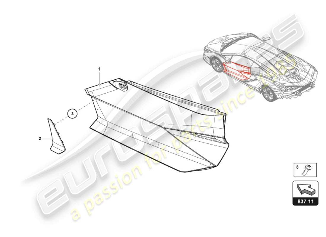 Lamborghini Sian Roadster (2021) DOOR Part Diagram