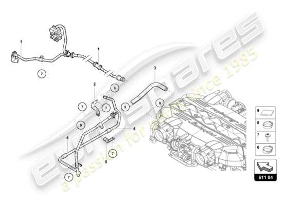 a part diagram from the Lamborghini Sian parts catalogue