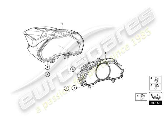 a part diagram from the Lamborghini Sian parts catalogue