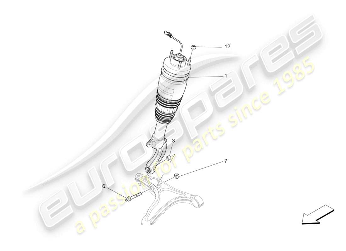 Maserati Levante Modena (2022) front shock absorber devices Parts Diagram