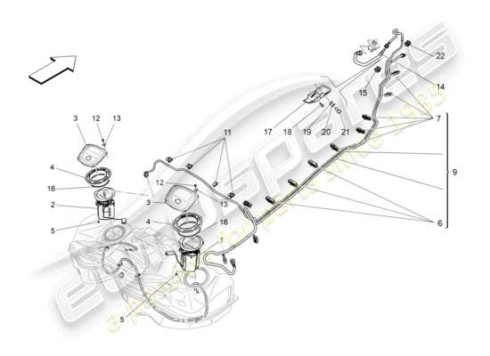 a part diagram from the Maserati Levante Modena (2022) parts catalogue