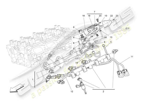 a part diagram from the Maserati Levante Modena (2022) parts catalogue