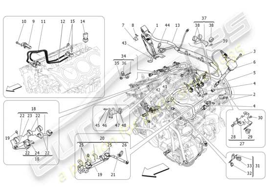 a part diagram from the Maserati Levante Modena (2022) parts catalogue