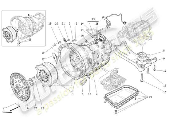 a part diagram from the Maserati Levante Modena (2022) parts catalogue