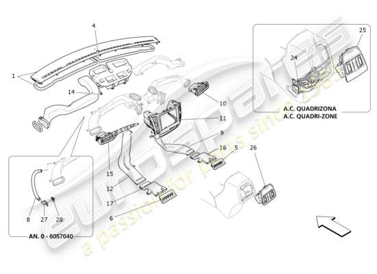 a part diagram from the Maserati Levante Modena (2022) parts catalogue