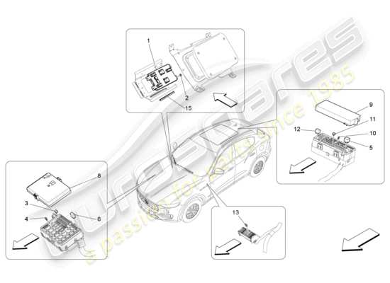 a part diagram from the Maserati Levante parts catalogue