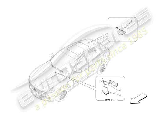 a part diagram from the Maserati Levante parts catalogue