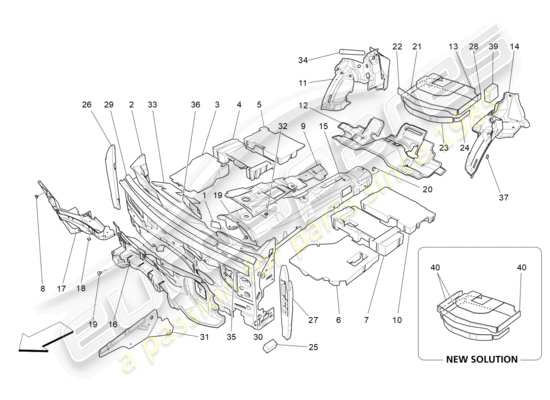 a part diagram from the Maserati Levante Modena (2022) parts catalogue