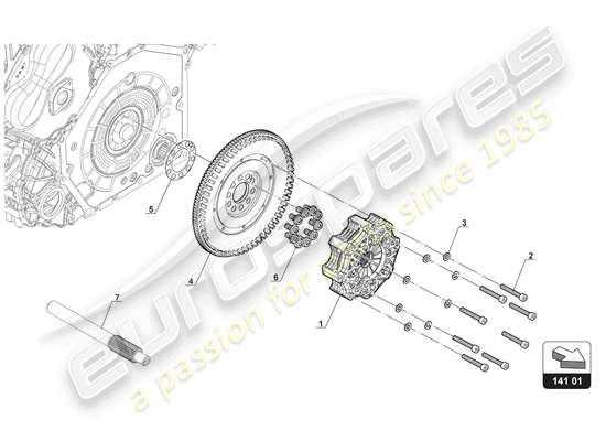 a part diagram from the Lamborghini Huracan Squadra Corse parts catalogue