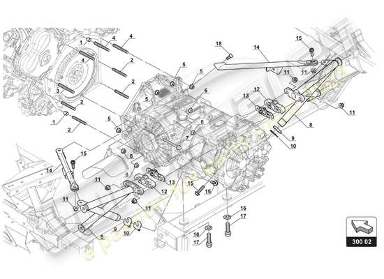 a part diagram from the Lamborghini Huracan Squadra Corse parts catalogue