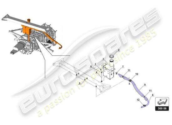 a part diagram from the Lamborghini Huracan Squadra Corse parts catalogue