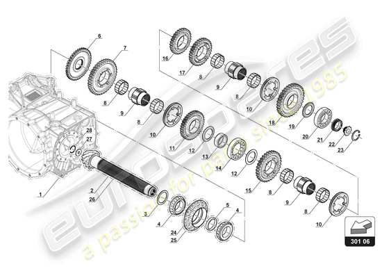 a part diagram from the Lamborghini Huracan Squadra Corse parts catalogue