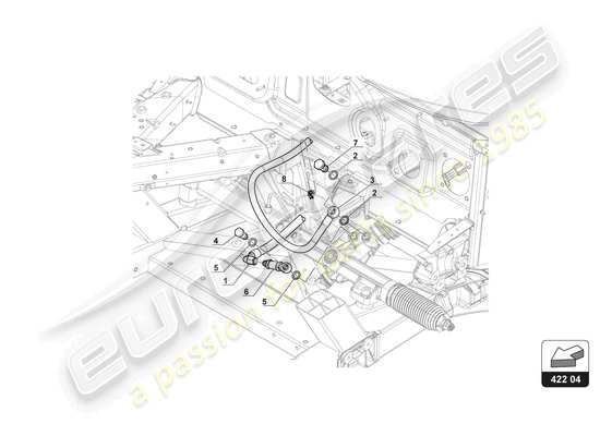 a part diagram from the Lamborghini Huracan Squadra Corse parts catalogue