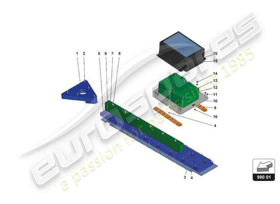 a part diagram from the Lamborghini Huracan Squadra Corse parts catalogue