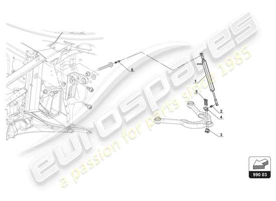 a part diagram from the Lamborghini Huracan Squadra Corse parts catalogue