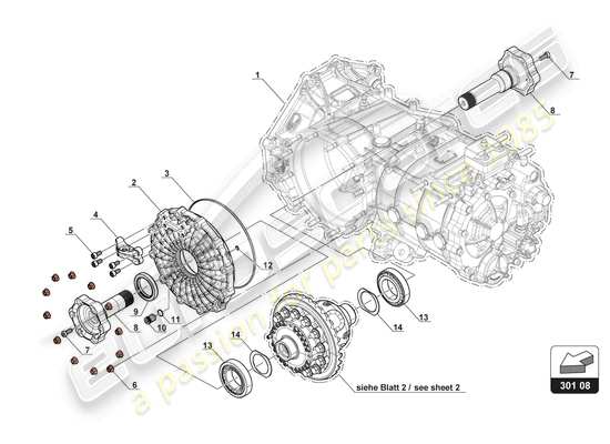 a part diagram from the Lamborghini Huracan Squadra Corse parts catalogue