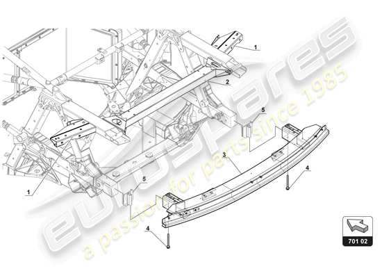 a part diagram from the Lamborghini Huracan Squadra Corse parts catalogue