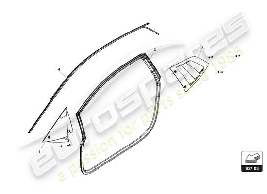 a part diagram from the Lamborghini Huracan Squadra Corse parts catalogue