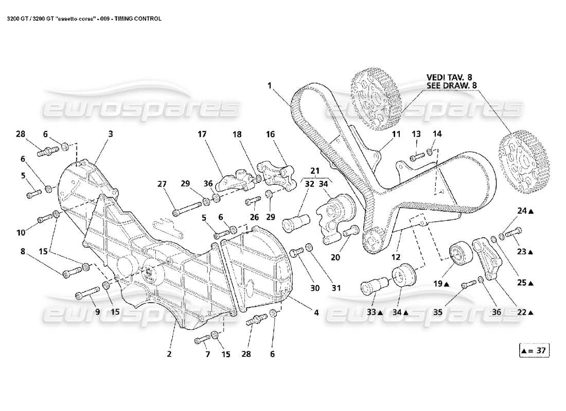 Maserati 3200 GT/GTA/Assetto Corsa timing control Part Diagram