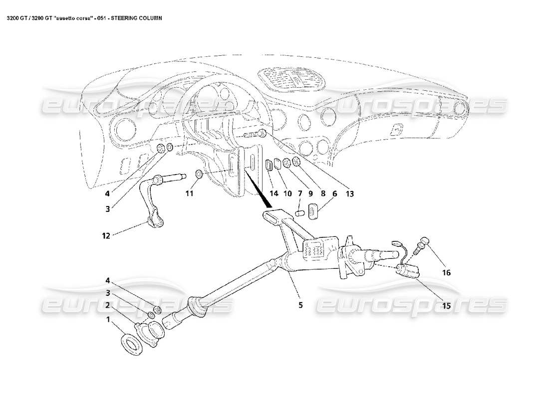 Part diagram containing part number 16102323