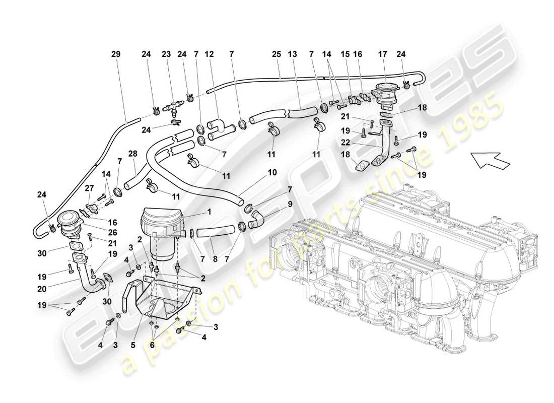 Lamborghini Reventon Secondary Air Pump Parts Diagram