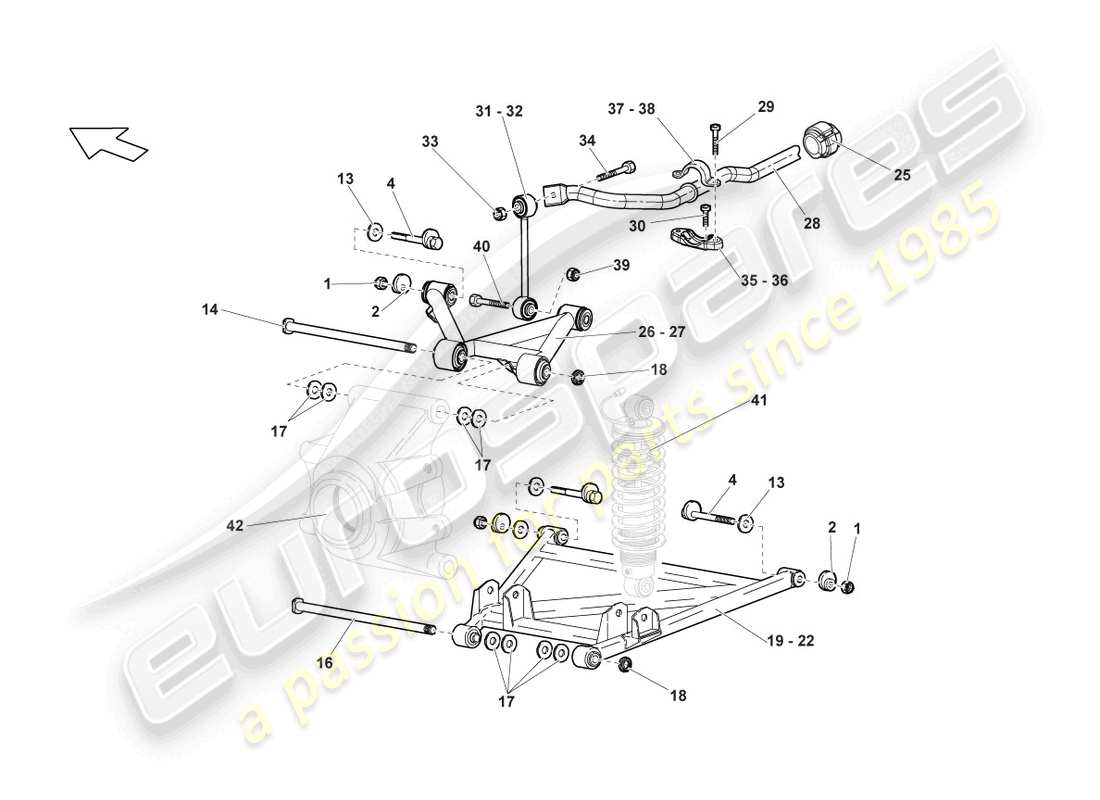 Lamborghini Reventon WISHBONE REAR Parts Diagram